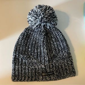 Rebecca Minkoff Gray Marbled Beanie Pom Pom Hat